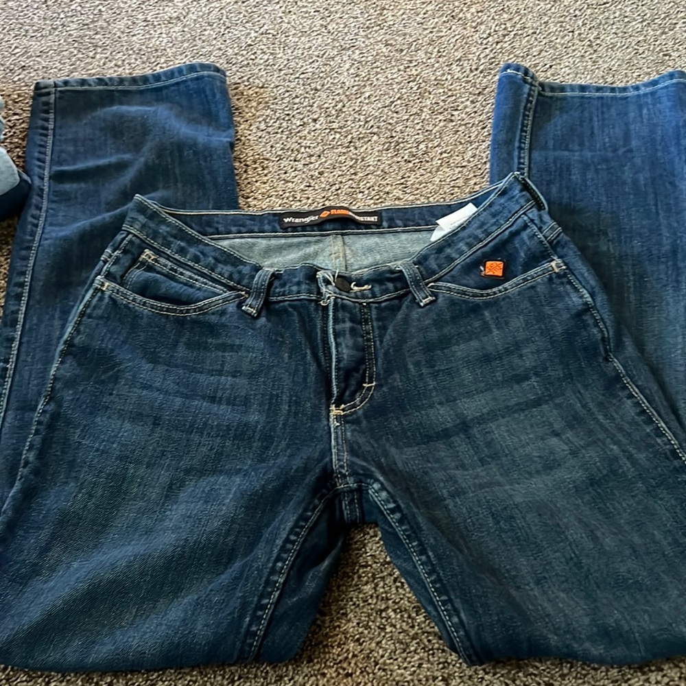 FR rated . Wrangler Women’s jeans . Size  7x34.